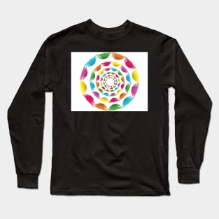 Circle background with absract shapes Long Sleeve T-Shirt